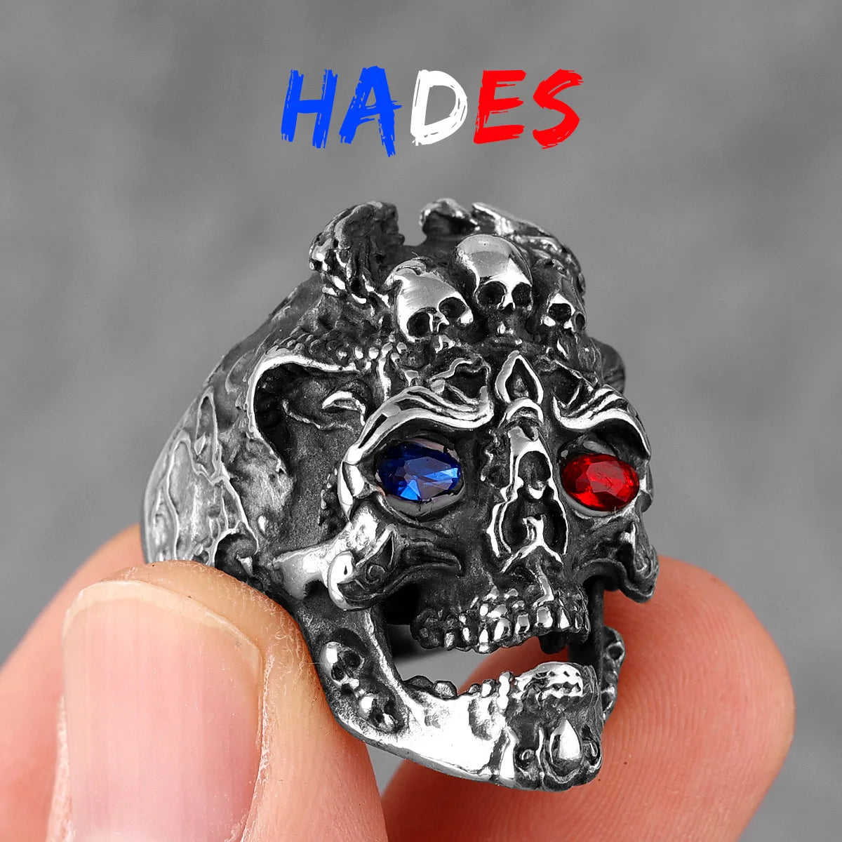 PENDRA Punk Gothic Skull Ring