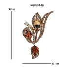 PENDRA Lilia Crystal Lily Flower Brooch