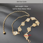PENDRA Irisra Gold Bow Gothic Waist Chain Belt