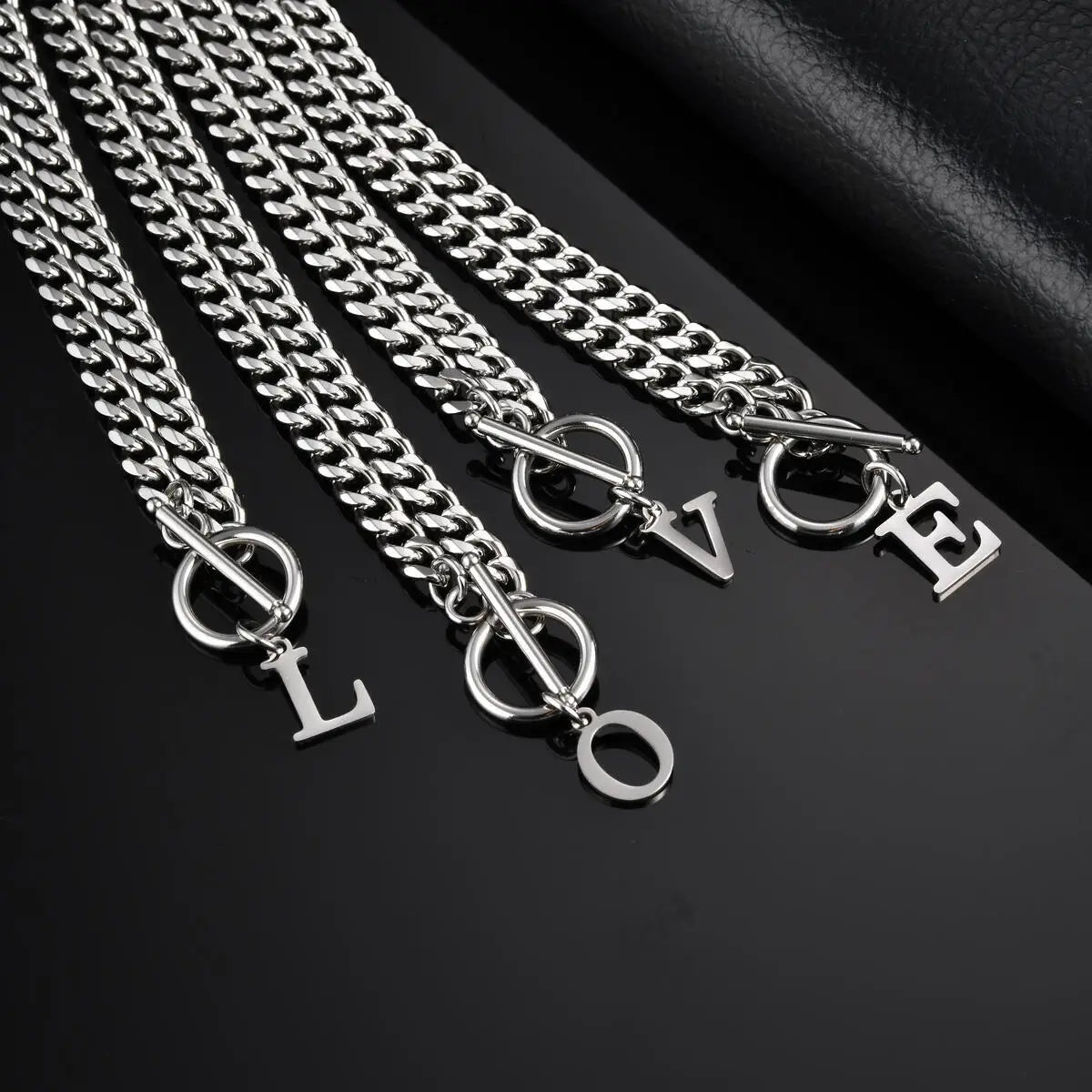 PENDRA Alphabet Letter Chain Necklace