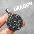 PENDRA Chinese Dragon Things Steel Necklace