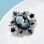 PENDRA Crystal Lady Figure Badge Brooch