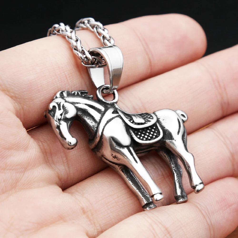 PENDRA Horseforge Punk Horse Pendant Necklace