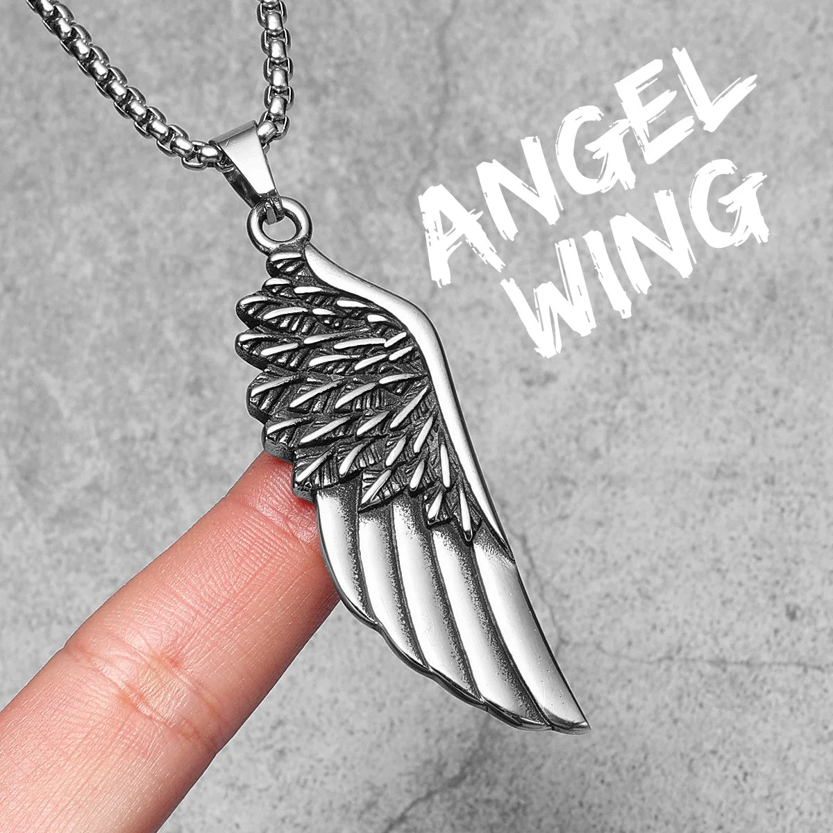 PENDRA Angel Wings Animal Steel Necklace