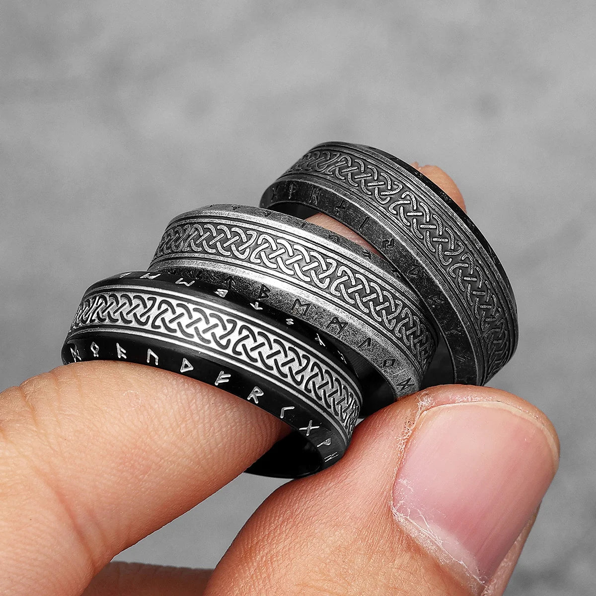 PENDRA Celtic Knot Boyfriend Steel Ring