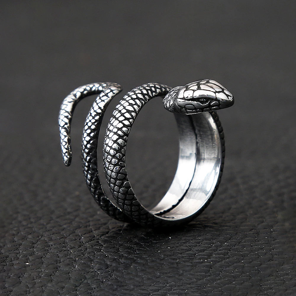 PENDRA Serpenta 316L Stainless Steel Snake Ring