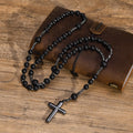 PENDRA Cross Beaded Rosary Necklace