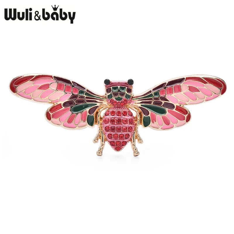PENDRA Beautiful Enamel Bee Brooch