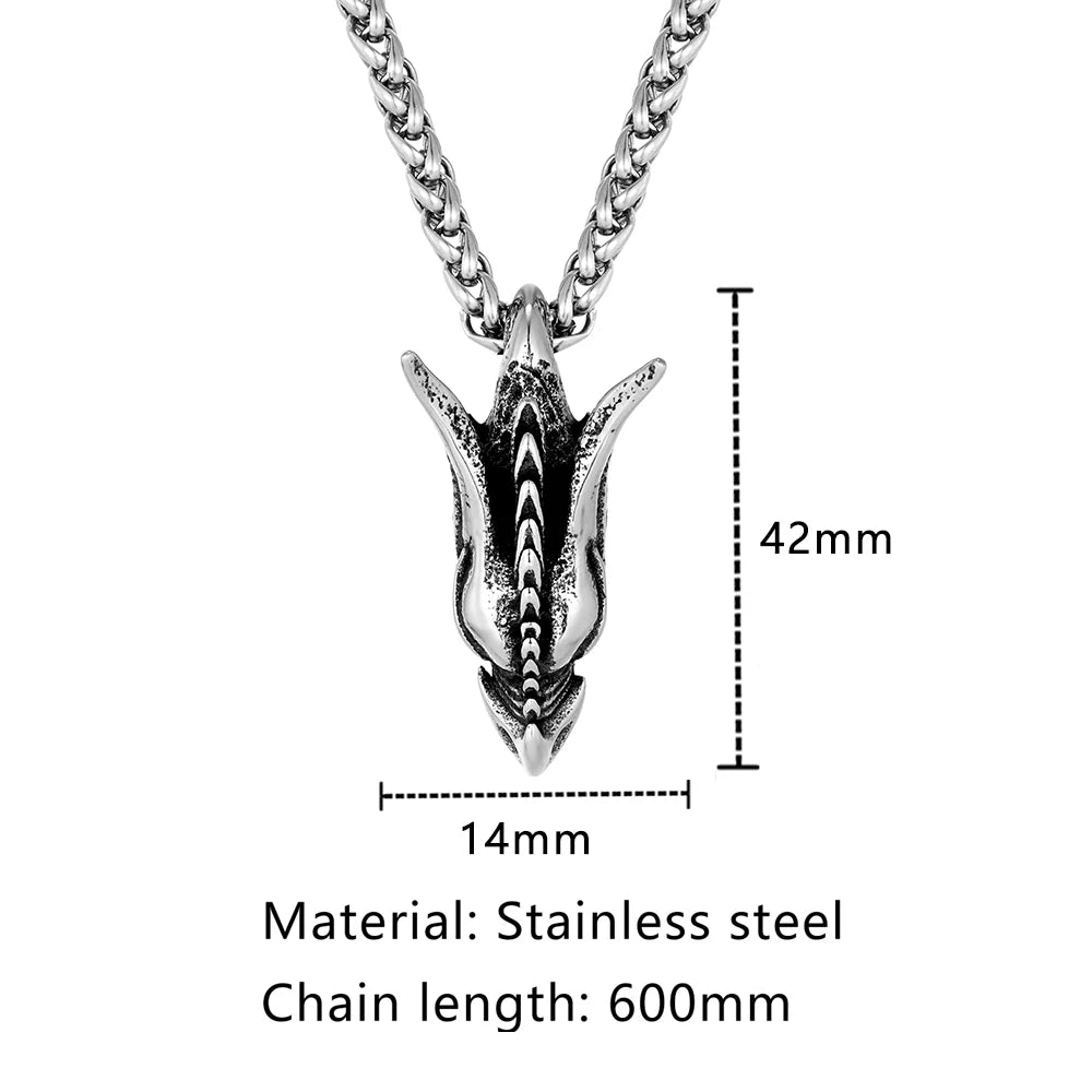 PENDRA Dragon Norse Steel Necklace