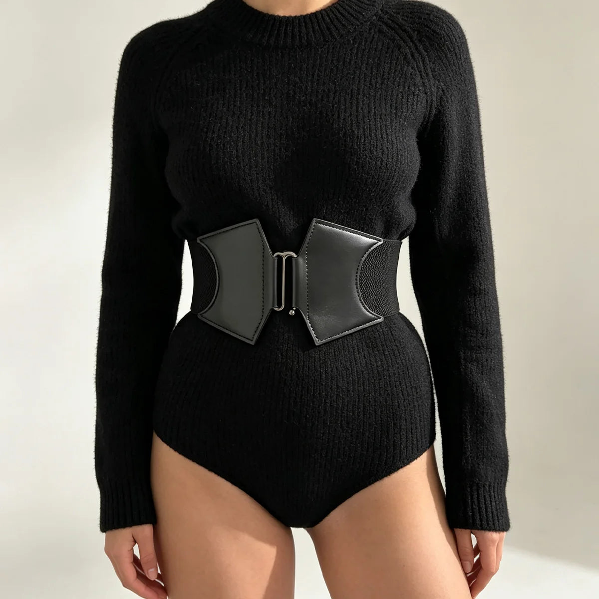 PENDRA Zaraaya Black Gothic Wide Corset Belt