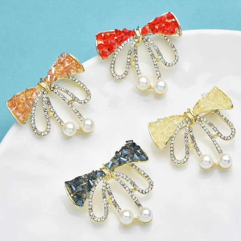 PENDRA Bellamy Handmade Crystal Bowknot Brooch
