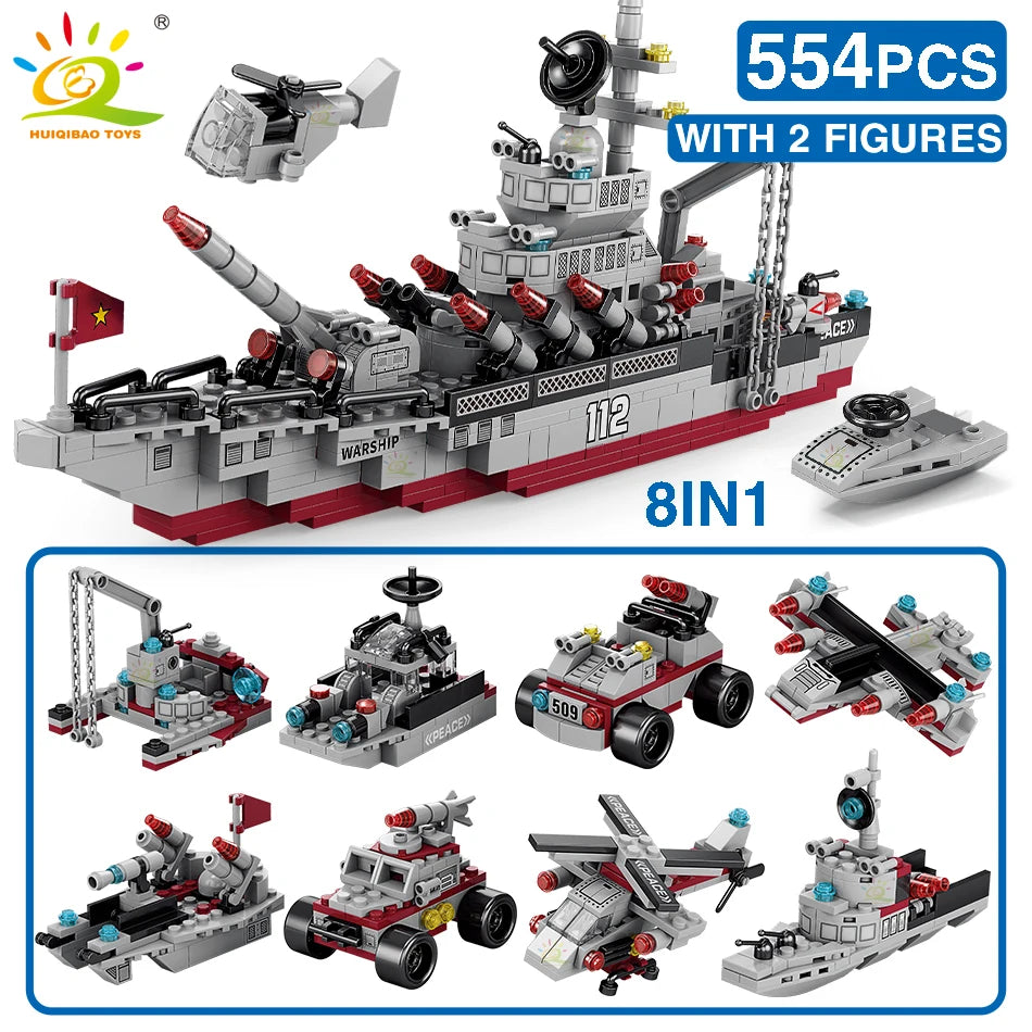 PENDRA Military Ship 8in1 Building Set