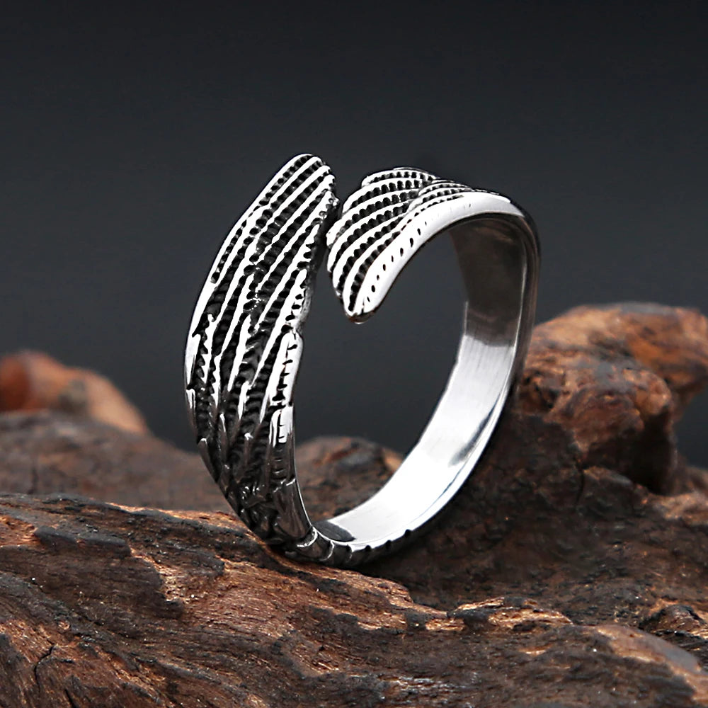 PENDRA Angelwing 316L Stainless Steel Ring