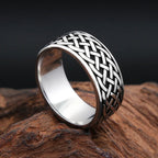 PENDRA Runeband Simple Stainless Steel Viking Ring