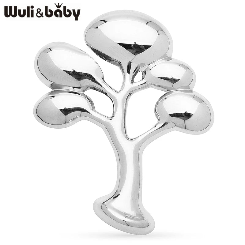 PENDRA Arboris Stainless Steel Tree of Life Brooch