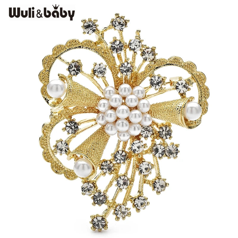 PENDRA Florielle27 Rhinestone Brooch