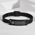 Personalized Couple Bracelet for Men Women,Stainless Steel Adjustable Mesh Watch Bands Bangle,Custom Best Friend Couple Gift