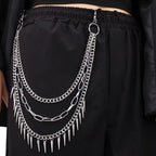 PENDRA Spikeweb Layered Jeans Chain Keychain