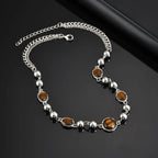 PENDRA Tiger Beaded Splicing Beaded Necklace