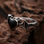 PENDRA AngelDemon Black Heart Wings Pendant
