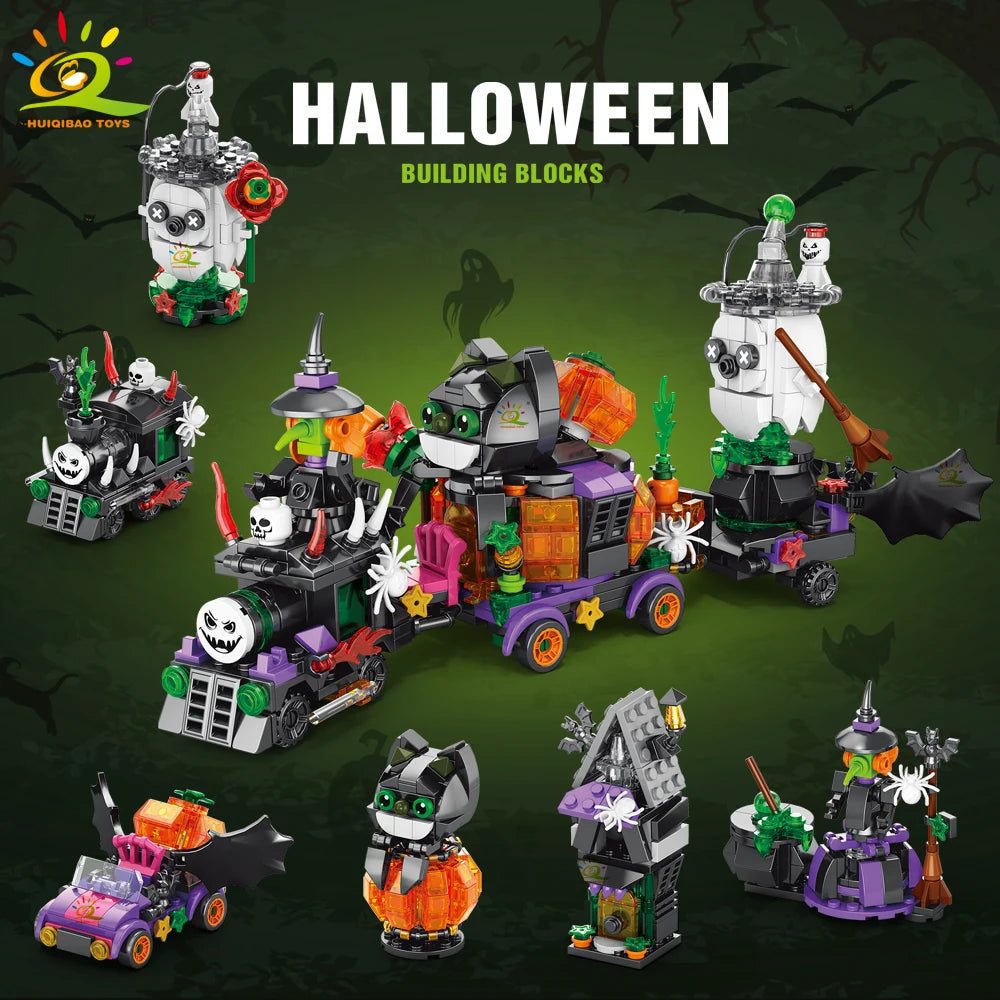 PENDRA House Train Pumpkin Building Set