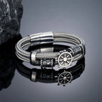 PENDRA Rune Steel Bracelet