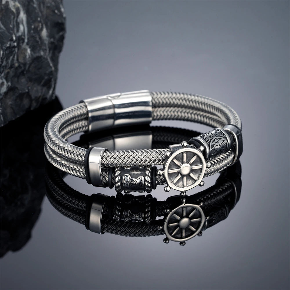 PENDRA Rune Steel Bracelet