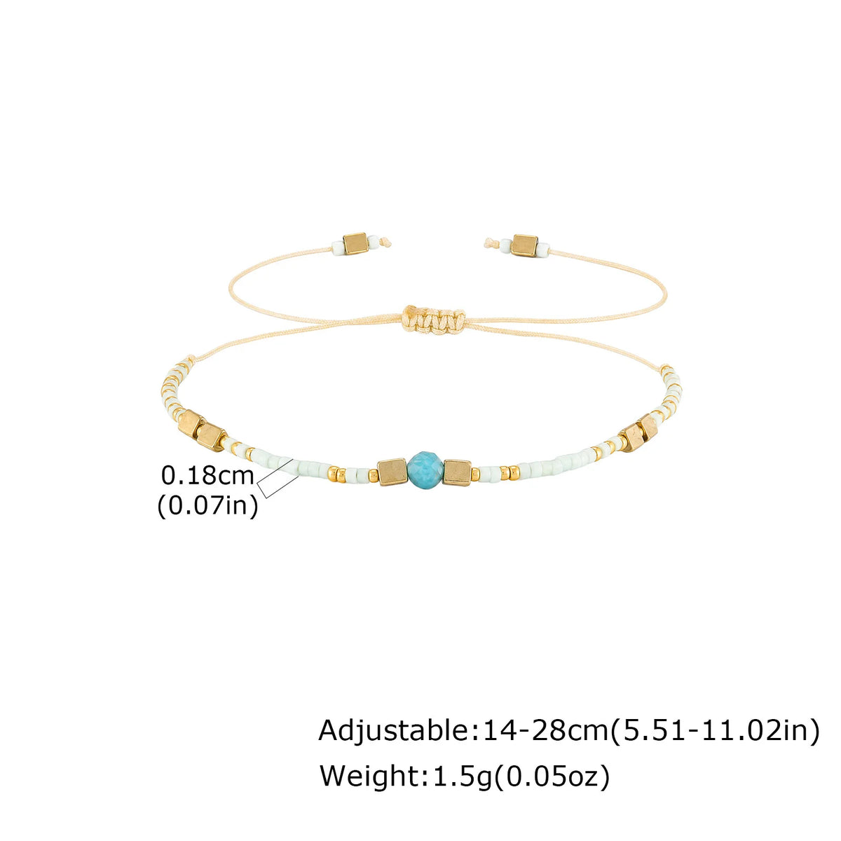 1/2/3pcs Boho Beaded Bracelets for Men,Handmade Mini Gold Color Stainless Steel Beads Glass Seeds Wristband,Summer Jewelry