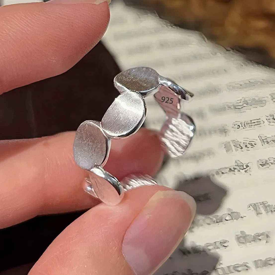 VENTFILLE 925 Sterling Silver Double Layer Vintage Twisted Ring For Female Gift Trend Open Adjustable Design Jewelry Wholesale