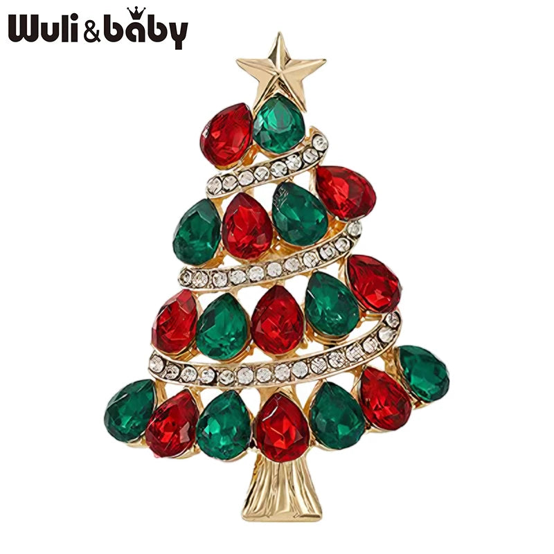 PENDRA Noelina Shining Christmas Tree Brooch