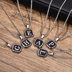 PENDRA Square Twisted Pendant Necklace