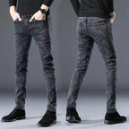 New Youths Men's Summer Jeans Stylish and Durable Trendy Denim Pants Korean Style Men's Slim Fit Cowboy Solid Denim Pants