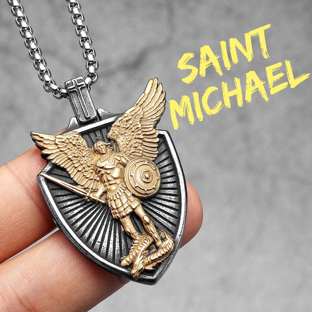 PENDRA Angel Wing Cross Steel Necklace