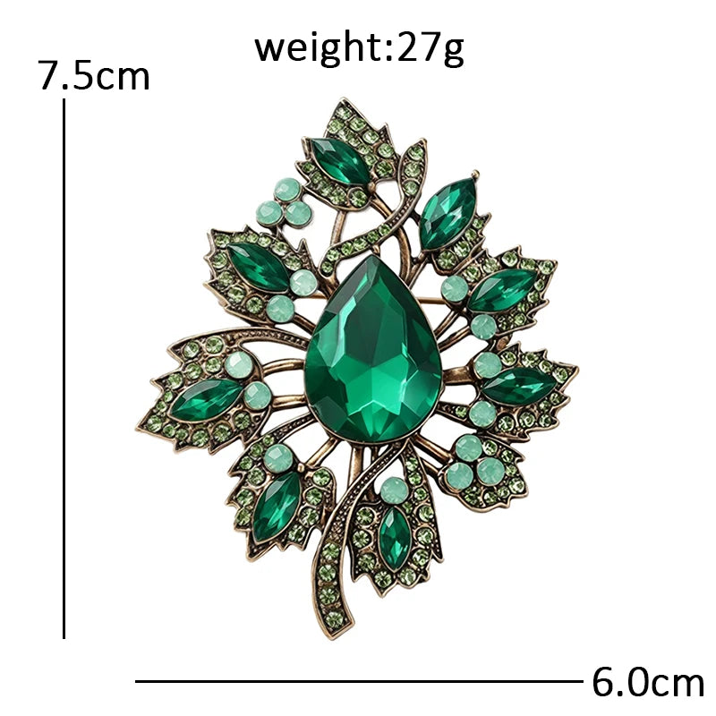 PENDRA Folia Vintage Leaf Brooch