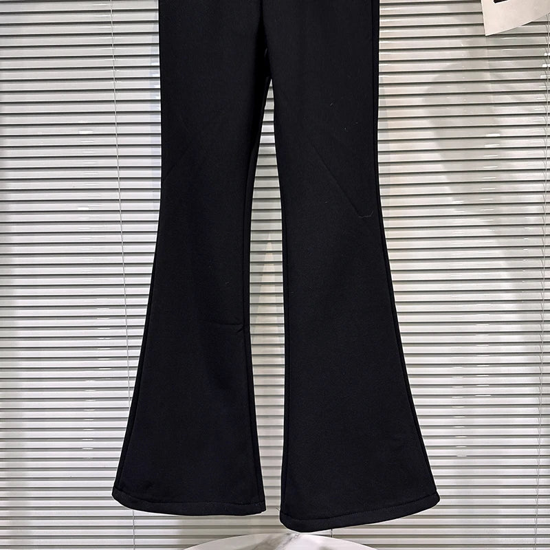 PENDRA Micro Flared Velvet Pants