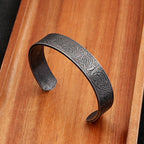 PENDRA Dragoncrest Stainless Steel Open Cuff Bracelet