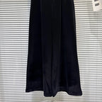 2025 winter new niche fashion solid color wide waistband drooping sensation and plush loose velvet wide leg pants