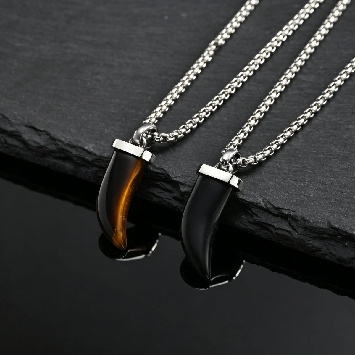 PENDRA Tiger Horn Pendant Necklace
