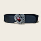 PENDRA Lunaaya Metal Black Metal Buckle Skull Corset Belt