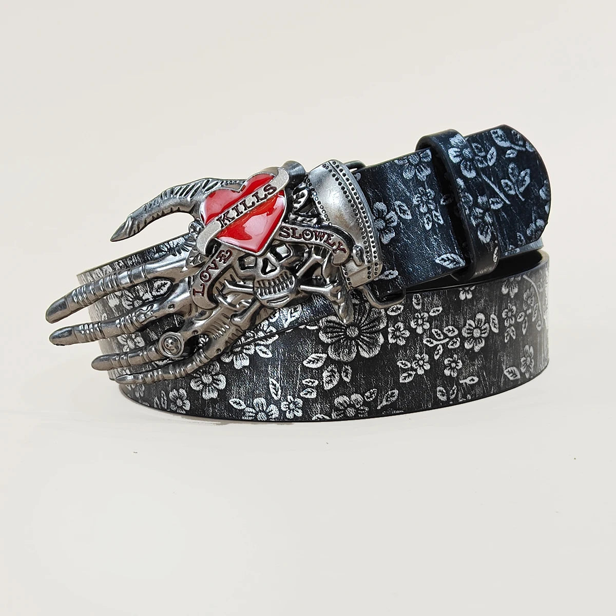 Nostalgic Design New Fashion Belt For Men Women Decoration Paired with Jeans Skirt Versatile Niche Silver Flora Black Belt