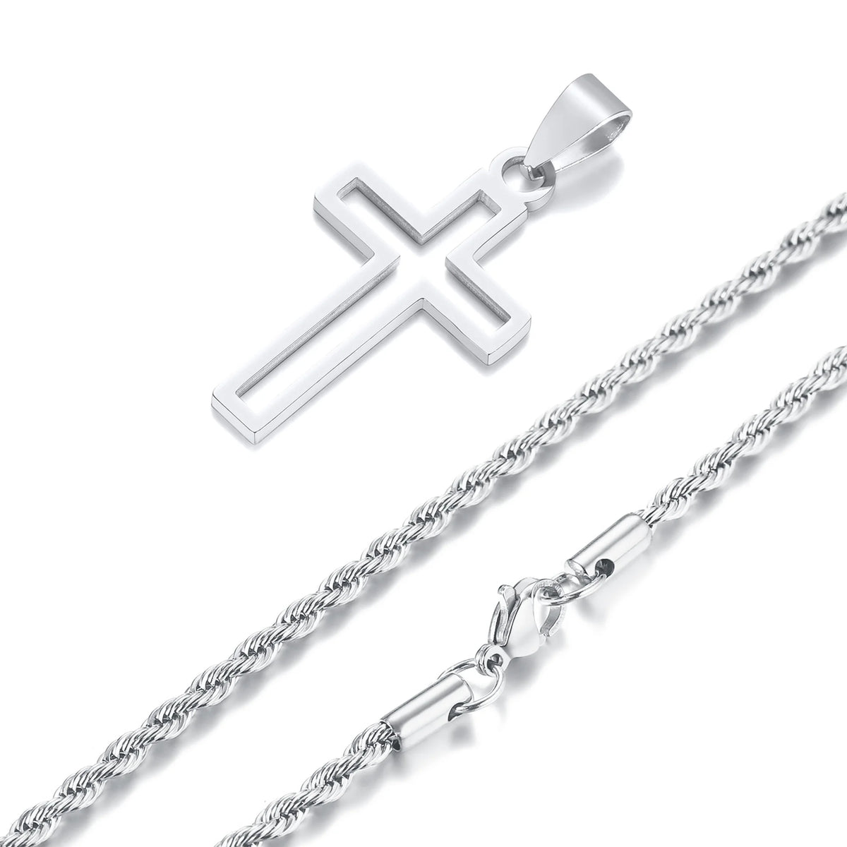 PENDRA Cross Hollow Pendant Necklace
