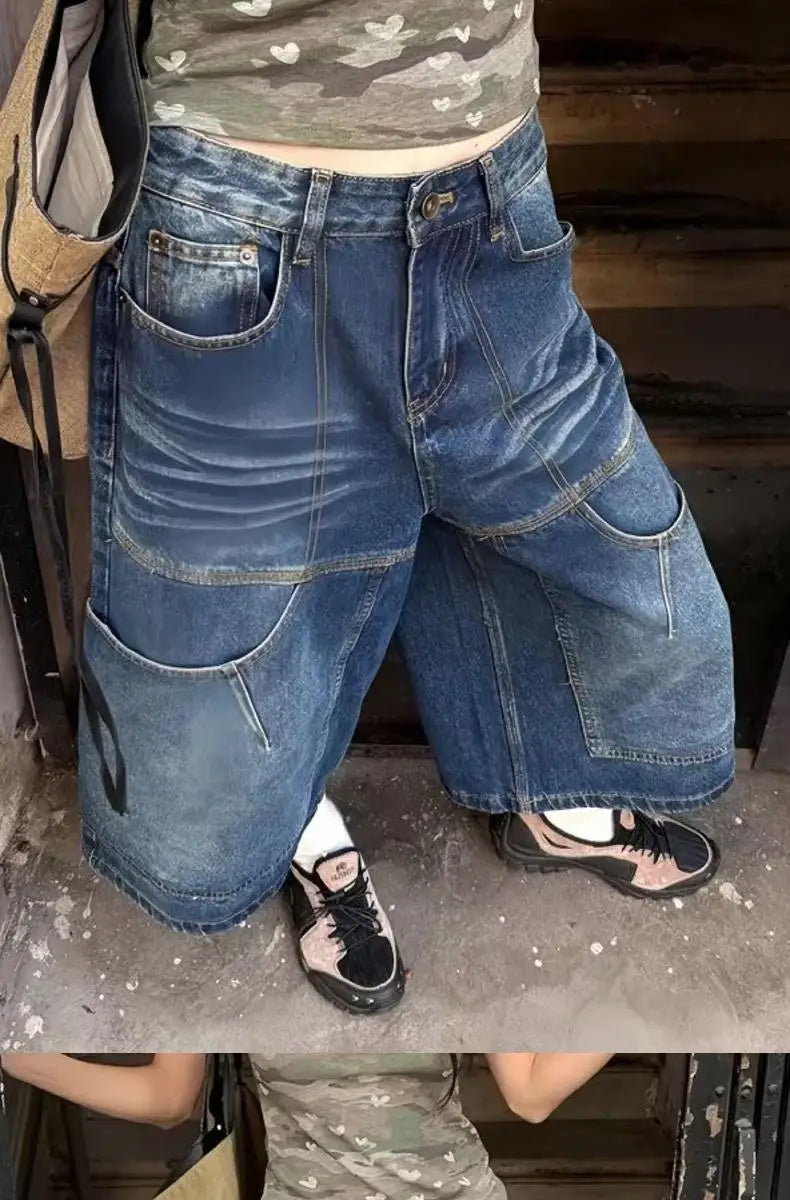 PENDRA Wide Leg Waist Denim Pants