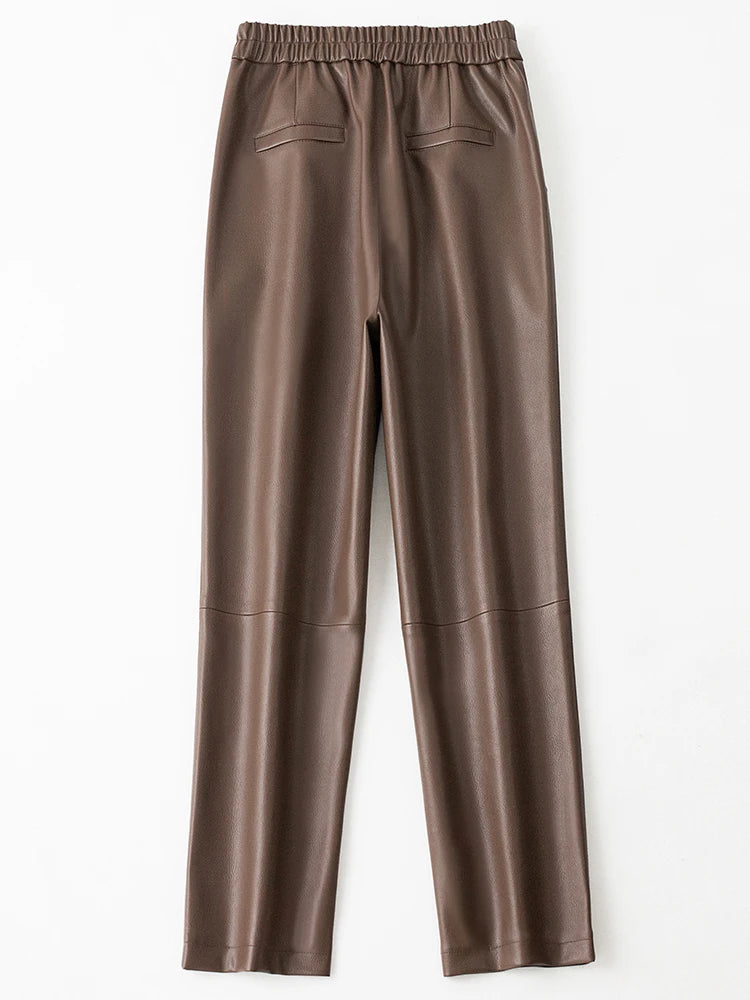 PENDRA Waist Straight Leg Elastic Pants