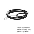 Multilayer Leather Bracelet for Men,Trendy Complicated Stacking Fish Hook Wristband,Rock Punk Jewelry Gift