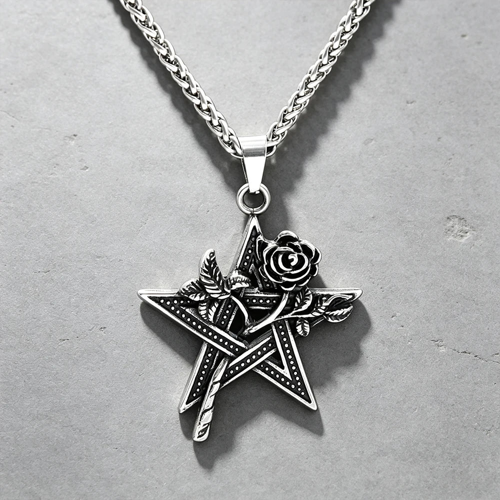 PENDRA Rosebloom Stainless Steel Rose Pendant