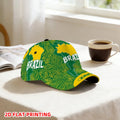 PENDRA Flat Brazil Tropical Graphic Baseball Adjustable Duckbill Comfortable Baseball Cap