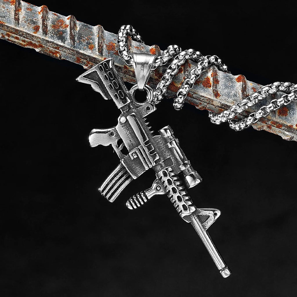 PENDRA HK416 Automatic Rifle Steel Necklace