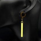 Long Square Stick Ear Clip Stud Earrings Pendant Punk Cool Men Women Fashion HipHop Drop Party Korean Earring Jewelry Pendientes