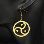 Hip Hop Bdsm Symbol Stainless Steel Earrings For Women Men Gold Color Fifty Shades Of Grey Logo Earring Party Jewelry Gift