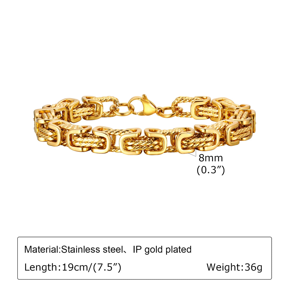 PENDRA Byzantine Braided Link Bracelet